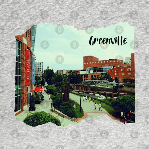 Photo of Greenville South Carolina skyline blue sky sunset USA city break by BoogieCreates